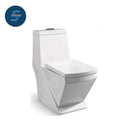 China Double-flush Sanitary Ware Floor Washdown Ceramic One Piece Toilet With Prices for sale