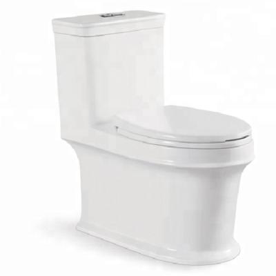 China Ceramic Floor Standing Toilet Double-Flow Bathroom WC One Piece Toilet Seat for sale