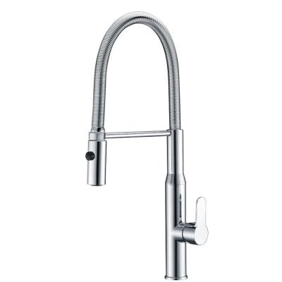 China Modern High Quality Water Saving 30% Single Handle Pull Out Kitchen Sink Faucet for sale