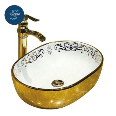 China Eco - Friendly All Kind Of And Gold High Quality Ceramic Basin Hand Wash Basin for sale