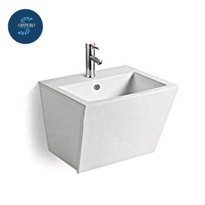 China Modern Modern Bathroom Design / Bathroom Ceramic Wash Hand Sink / Wall Hung Basin for sale