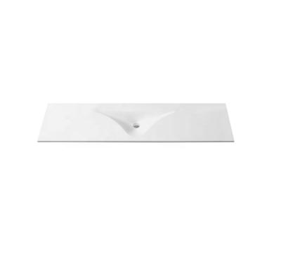 China Hotel Modern Rectangle Basin Bathroom Artificial Stone Sink for sale