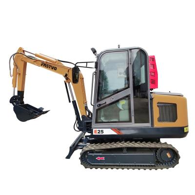 China Hotels Factory Price Japan Engine FASTVO E25 Small Digger Joystick Control Small Excavator For Landscaping for sale