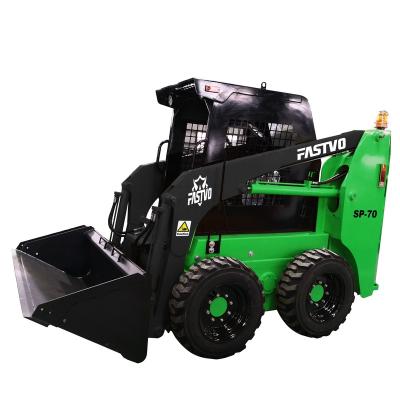 China Competitive price with high quality products FASTVO SP-70 Front End Skid Steer Loaders small wheel on sale for sale