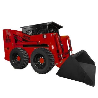 China Hotels FASTVO SPL-85 super low skid steer loader with sweeper for shipyard or low clean space for sale