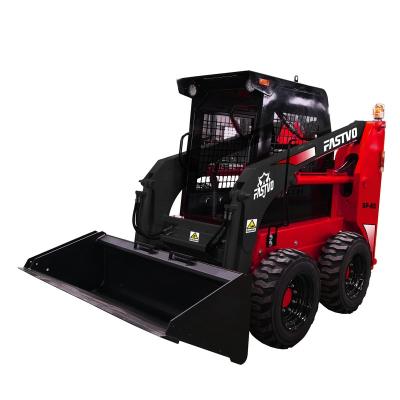 China Factory FASTVO SP-85 Cheap Skid Steer Loader Angle Broom With Wheel Loader for sale