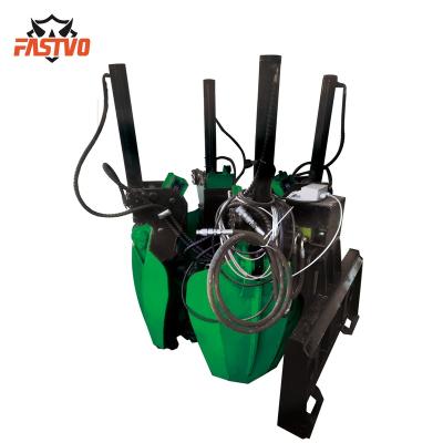 China Hotels High Performance Skid Steer Equipment Attachment For Tree Shovel for sale