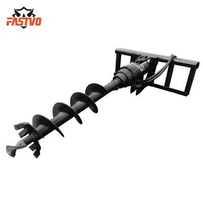 China Skid Steer Loader Attachment FASTVO Mini Skid Steer Earth Auger Auger for sale