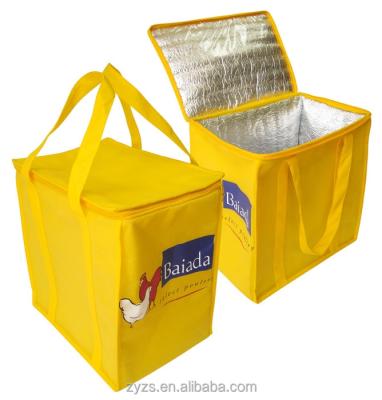 China Promotional Shopping Bags Custom For Food Use Insulated Non Woven Lunch Cooler Bag for sale