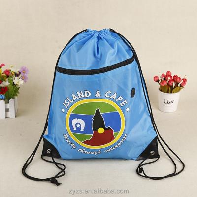 China Shopping Bags Custom Printing Polyester Promotional Backpack Backpack Custom for sale