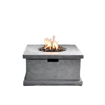 China Patio\Garden\Outdoors\Households 32 Inch White Color Square Form Fire Pit Manufacturer MgO Gas Fire Pit Outdoor Propane Fire Pit for sale