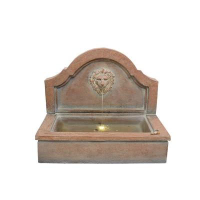 China Garden Hotel Polyresin Lion Outdoor Water Fountain Resin Fountain European Style Waterfall for sale