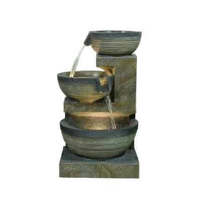 China Modern Yard Fountain with LED Lights Garden Decoration Indoor Fountain Outdoor Fountain for sale