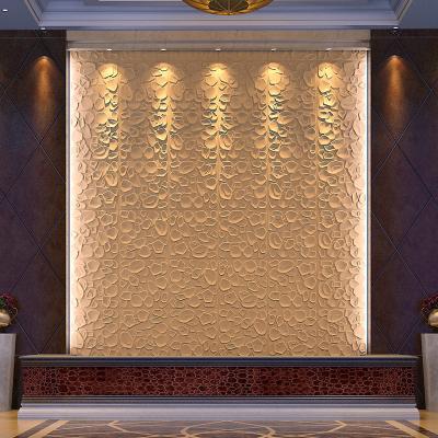 China Eco - Friendly Fancy Plant Fiber Embossed Decorative 3d Wallpaper For Hotels for sale