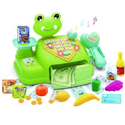 China Lights Frog Cub Pretend Play Set Money Games For Kids Cash Register for sale