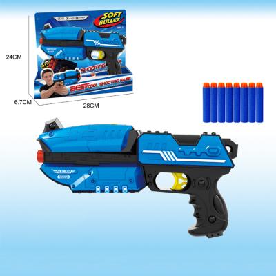 China Blue Gun Toy Blaster Gun Compatible Foam Hand Gun Toy Blaster with Refill 8pcs Soft Foam EVA Darts /Soft Bullet Guns and Weapons Army Toys for sale