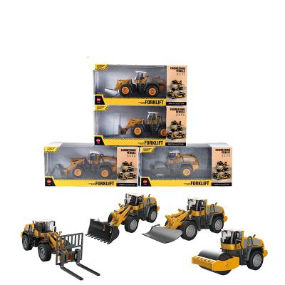 China Die-Cast Metal Toy Cars 1:55 Scale Friction Toy - Engineering Alloy Pressure - Dozer-Forklift For Kids Play Cars for sale