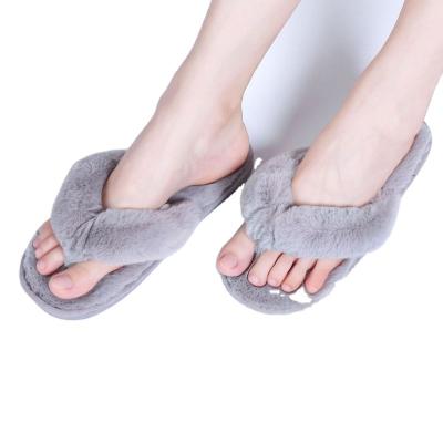 China 2021 Hot Sale Amazone Cushioning Many 100s Factory Plush Flip Flops Cotton Slippers for sale