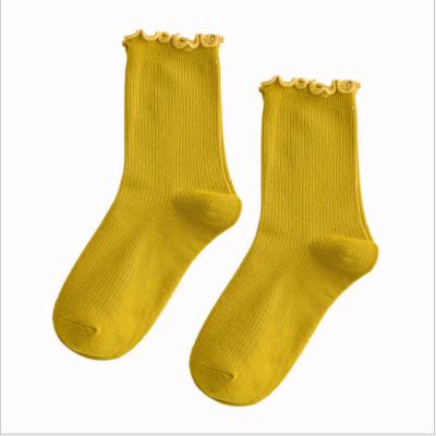 China 2021 antibacterial high quality pile of socks with color fungus in the village women's ankle toe socks for sale