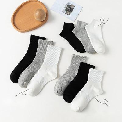 China Cotton designer men's and women's solid color sporty casual socks WORK SOCKS logo design custom embroidery custom knitting for sale