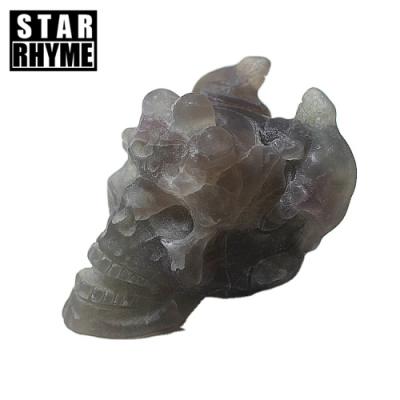 China China 8cm High Quality Fluorite Lizard and Healing Crystal Stones Skulls Carvings Home Accessories for sale