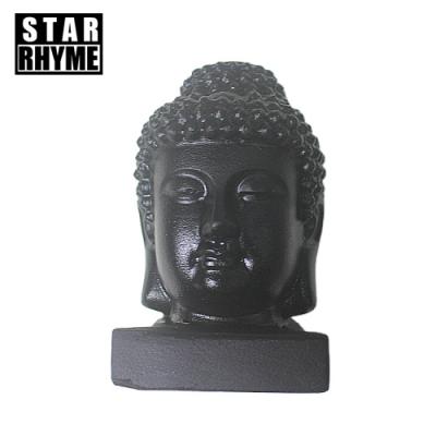 China China Zen Ornaments Obsidian Carving Amazing Dull Buddha Head Workmanship Fine for sale