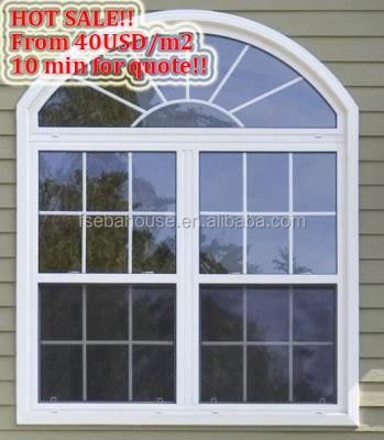 China Aluminum Swing Window With Grille Design CE Approved Awning Windows Arch Window Design for sale