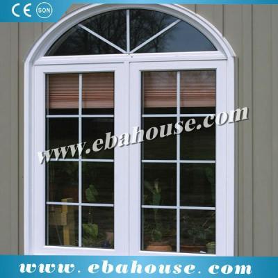 China Thermal Break Style Aluminum Casement French Window With Grille And Arch Design for sale