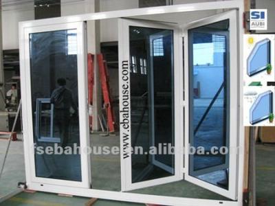 China Easy Operate And Convenient To Clean 3 Panels Exterior Aluminum Folding Glass Door Aluminum Folding Glass Door for sale