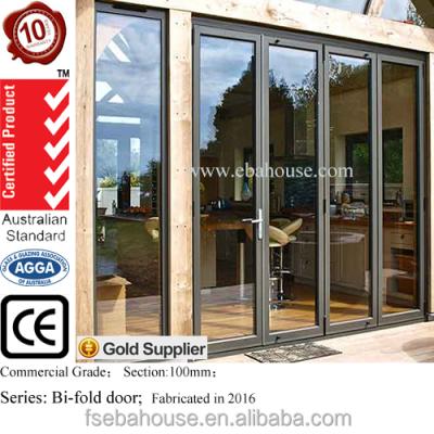 China Heat and sound insulation; long term use aluminum door designs grill doors and windows aluminum folding door for sale