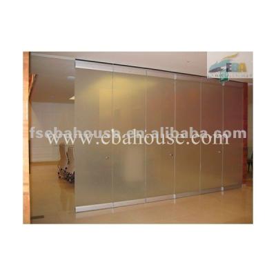 China Durable and beautiful; with Frosted Glass Frameless Glass Folding Door Stoppers! ! Frameless Sliding Tempered Glass Office Door Stacking Door AS2047 for sale