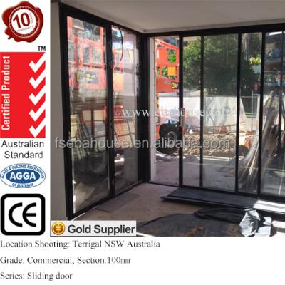 China Easy Operate And Convenient To Clean Australian Aluminum Glass Door AS2047 Patio Door for sale