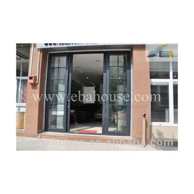 China Thermal Break Sliding Glass Door Exterior Door Base Track Design European Aluminum CE/AS2208/AS2047 Grill Design for sale