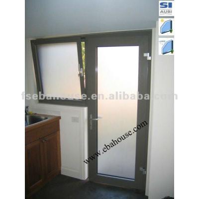 China Swing Durable Aluminum Tilt And Turn CE Bathroom Window And Doors Frosted Glass For Bathroom for sale