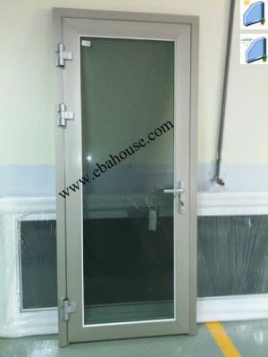 China Energy Saving Thermal Break Aluminum Frame Casement Glass Exterior Door for sale