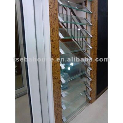 China Swing Motorized Remote Control Canopy Windows Shutters Jalousie Glass Jalousie Window for sale