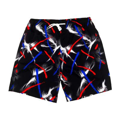 China Linear Breathable Graffiti Breathable Memory Cloth Men's Breathable Loose Boardshorts for sale