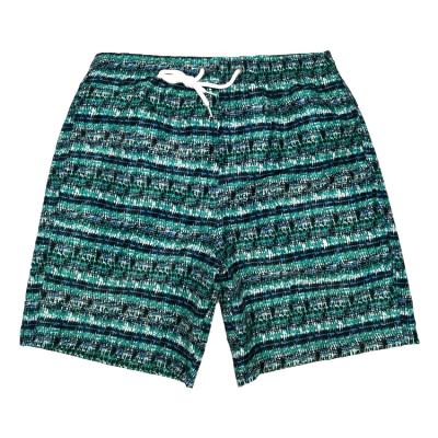 China Fashion Mens Boy Street Skin Peach Windproof Dense Pattern Printed Polyester Stripe Boardshorts for sale