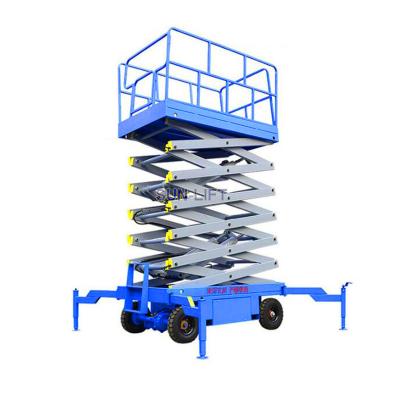 China Hotels 4M 6M 10m 16M Mobile Lift Platform Scissor Lift Hydraulic Portable Lift Elevated Working Platform Straight With CE for sale