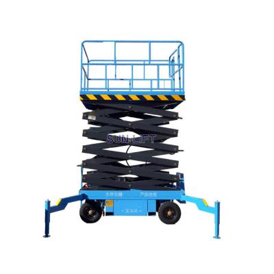 China Small One Man Lift 10m Electric Hydraulic Platform Lift For Hotels 8m For Cleaning With CE for sale