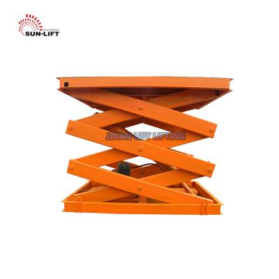 China Load cargo in workshop warehouse factory selling heavy duty workshop 2ton 3 ton hydraulic lift industrial stationary scissor lift table price for sale