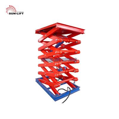 China Load Cargo In Workshop Warehouse Customizable Heavy Duty Vertical Stationary Scissor Platform Hydraulic Cargo Lift Electric Material Lifting Machine for sale