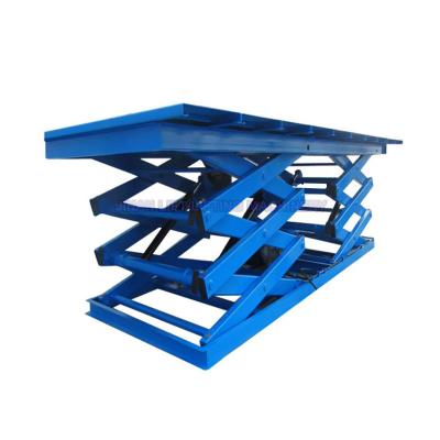 China Load Cargo In Heavy Duty Stationary Workshop Warehouse Double Scissor Lift Hydraulic Platform For Warehouse Elevator Lift With CE for sale