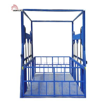 China Customizable Hotels Heavy Duty Hydraulic Fixed Small Goods Lift Equipment Vertical Electric Material Lift Goods Lift 1000KG Capacity for sale