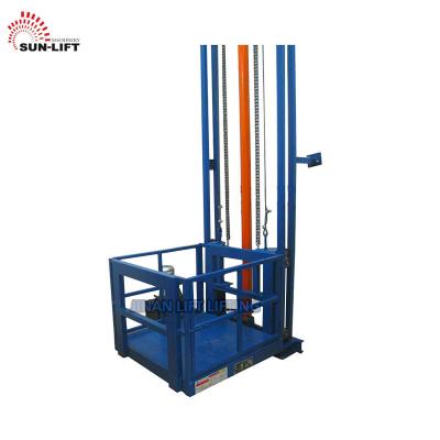 China Hotels China Factory Warehouse Wall Mounted Goods Lift Machine Heavy Duty Indoor Lift Vertical Cargo Lift Platform for sale