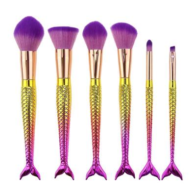 China Angular Blush New Style 6 Pcs Cosmetic Brush Tools Premium Synthetic Makeup Brush for sale