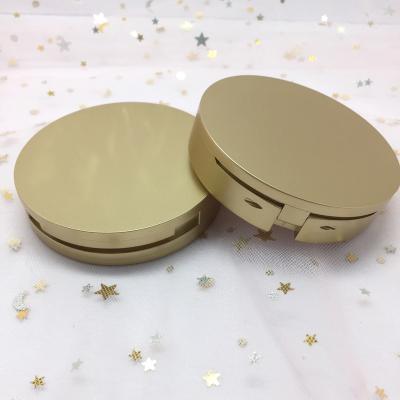 China Handmade Custom Makeup Packaging Private Label Round Blush Highlighter Empty Container Loose Powder Compact Cosmetic Case for sale