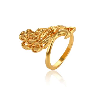 China CLASSIC Imitation Peacock Unique Style Jewelry 24k Gold Delicate Women Ring 15531Xuping for sale