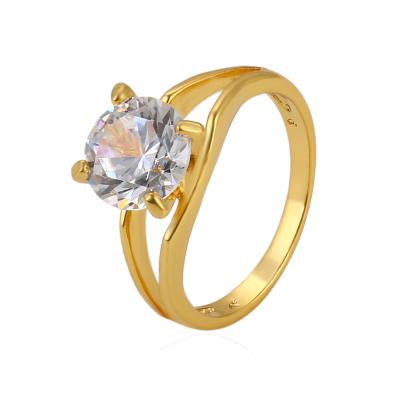 China 14072 $1.00 CLASSIC Single Stone Gold Zircon Wholesale Last Finger Xuping Jewelry Ring Designs for sale