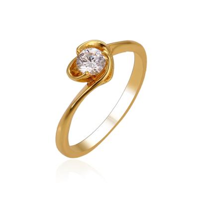 China CLASSIC 14144 xuping fashionable jewelry, single stone ring jewelry women, 24k gold ring for sale